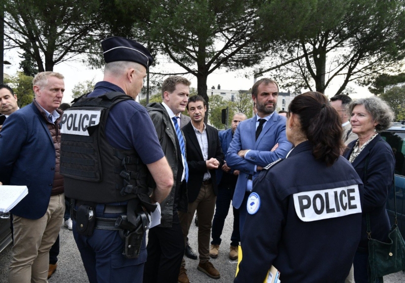 Michaël Delafosse lors de rencontre avec les forces de l’ordre dans le quartier de la Mosson